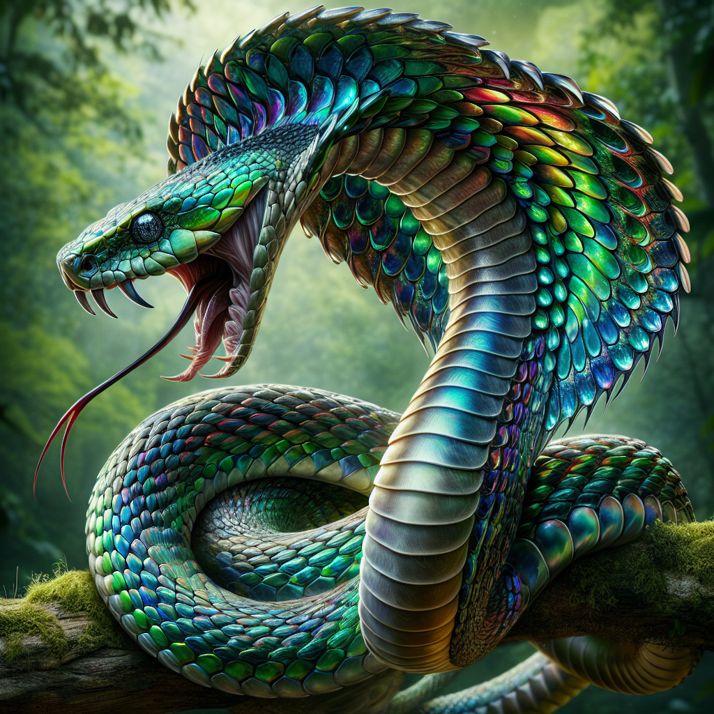 Cobra-Specter, an AI-generated hybrid of Cobra and Snake