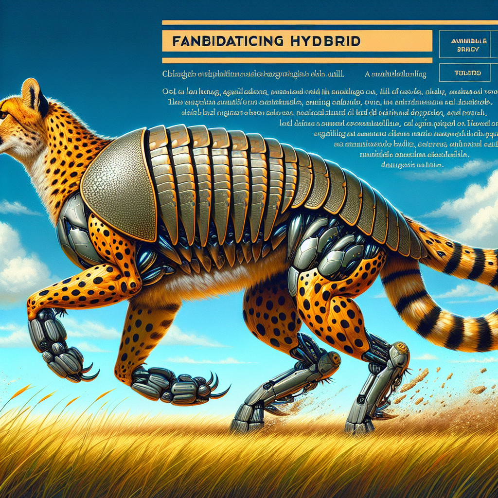 Cheetadillo, an AI-generated hybrid of Cheetah and Armadillo