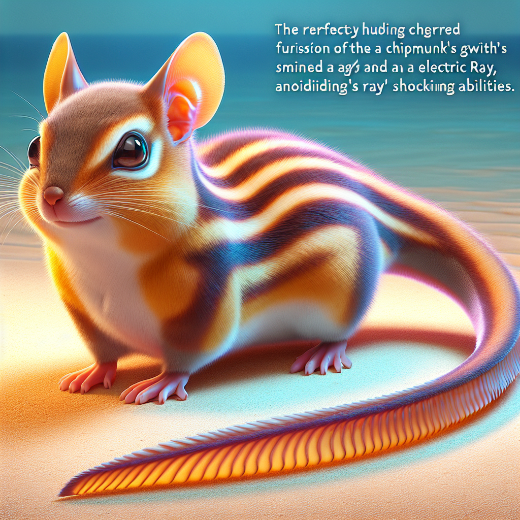 Chipmunk Ray, an AI-generated hybrid of Chipmunk and Electric Ray