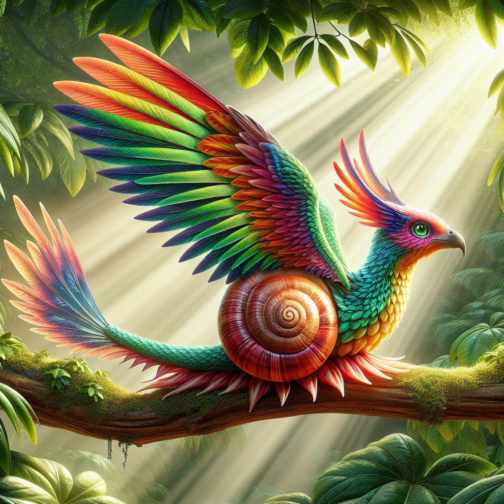 HawkSnail, an AI-generated hybrid of Hawk and Snail