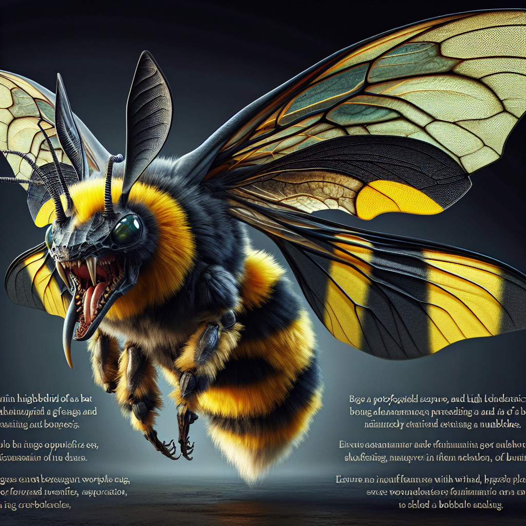 Batumblebee, an AI-generated hybrid of Bat and Bumblebee