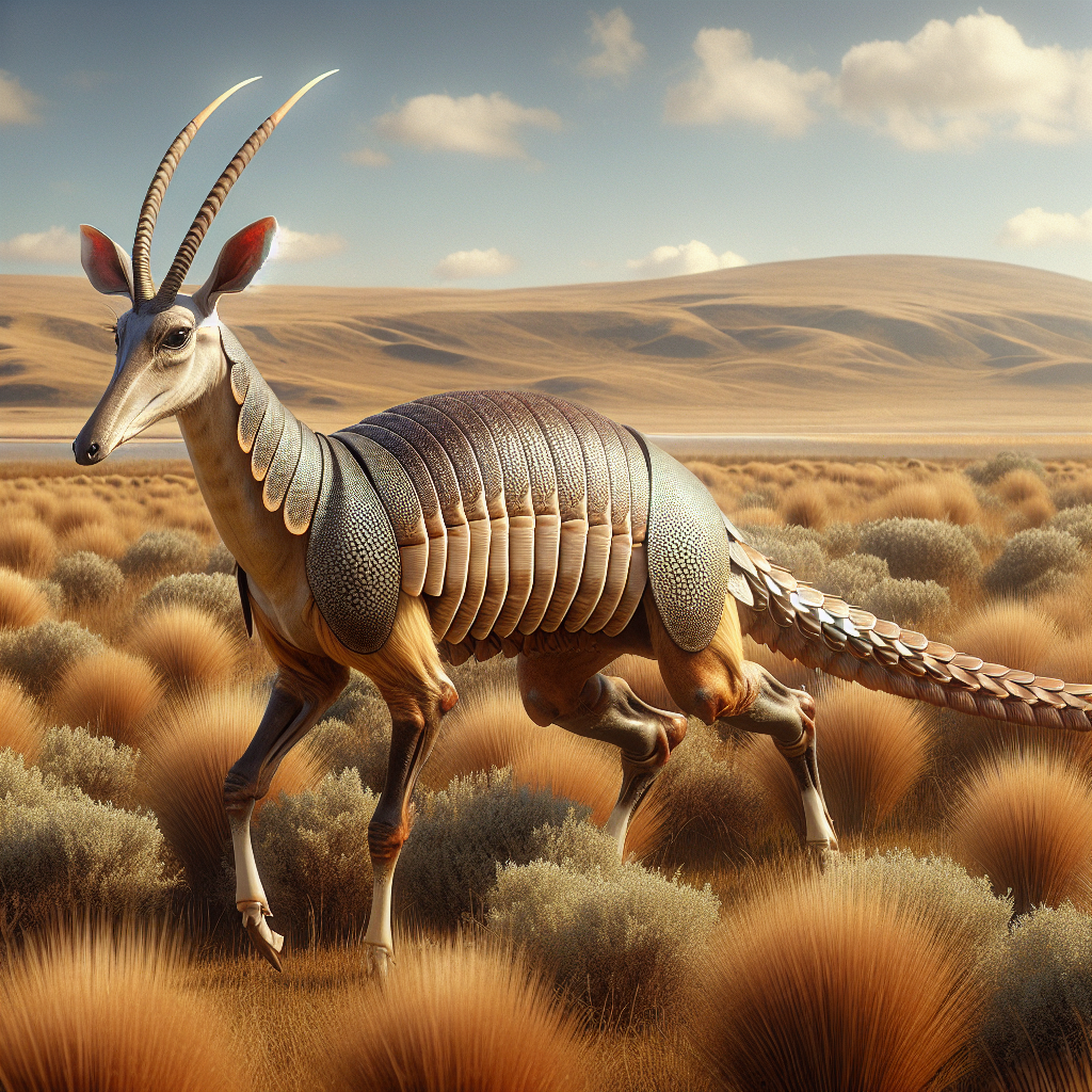 Antelidillo, an AI-generated hybrid of Antelope and Armadillo