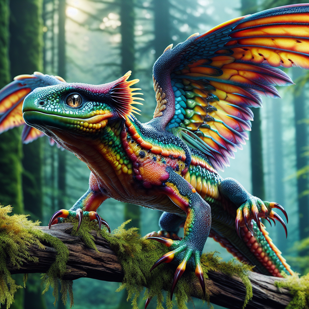 Hawksalamander, an AI-generated hybrid of Salamander and Hawk
