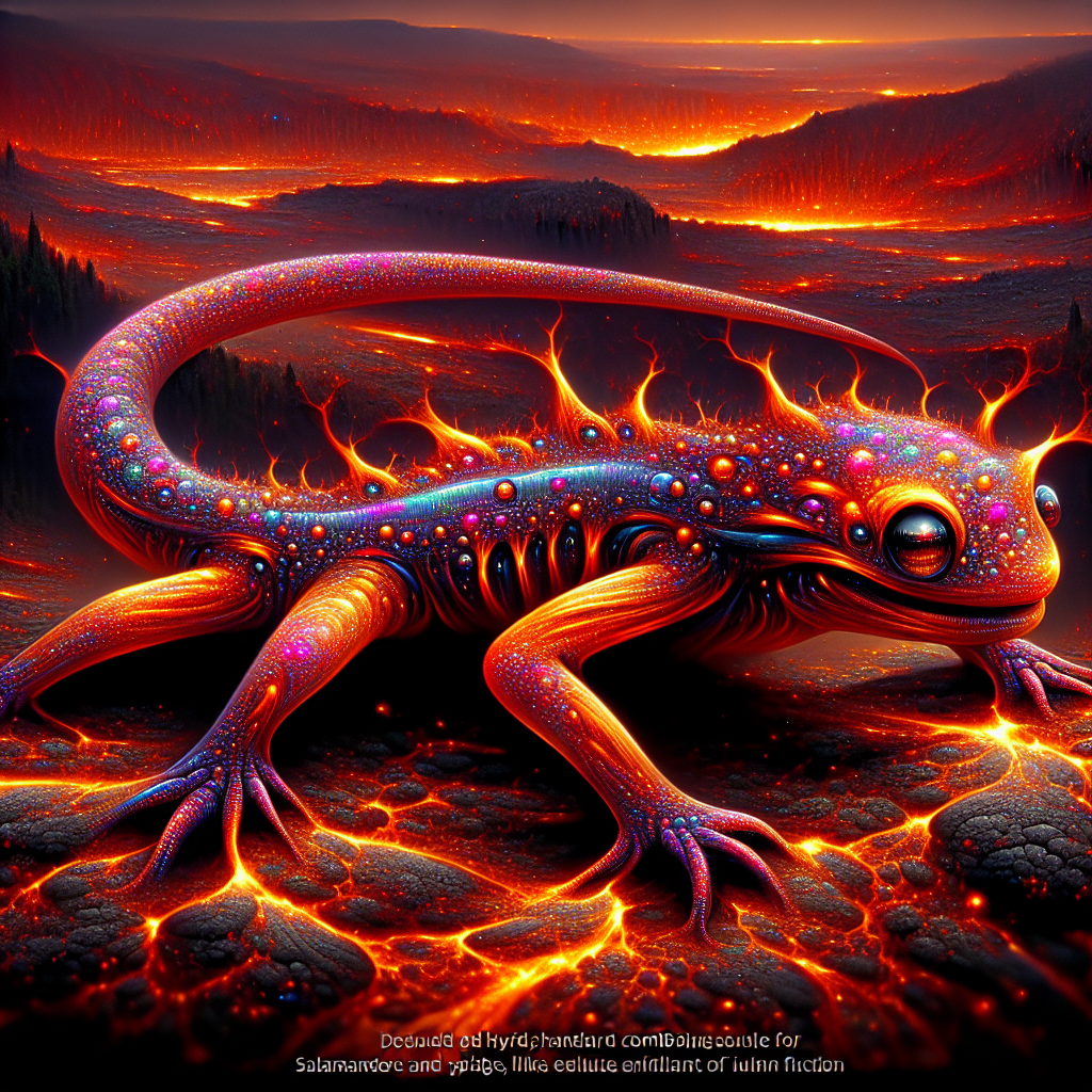 Salamandera, an AI-generated hybrid of Salamander and Spider