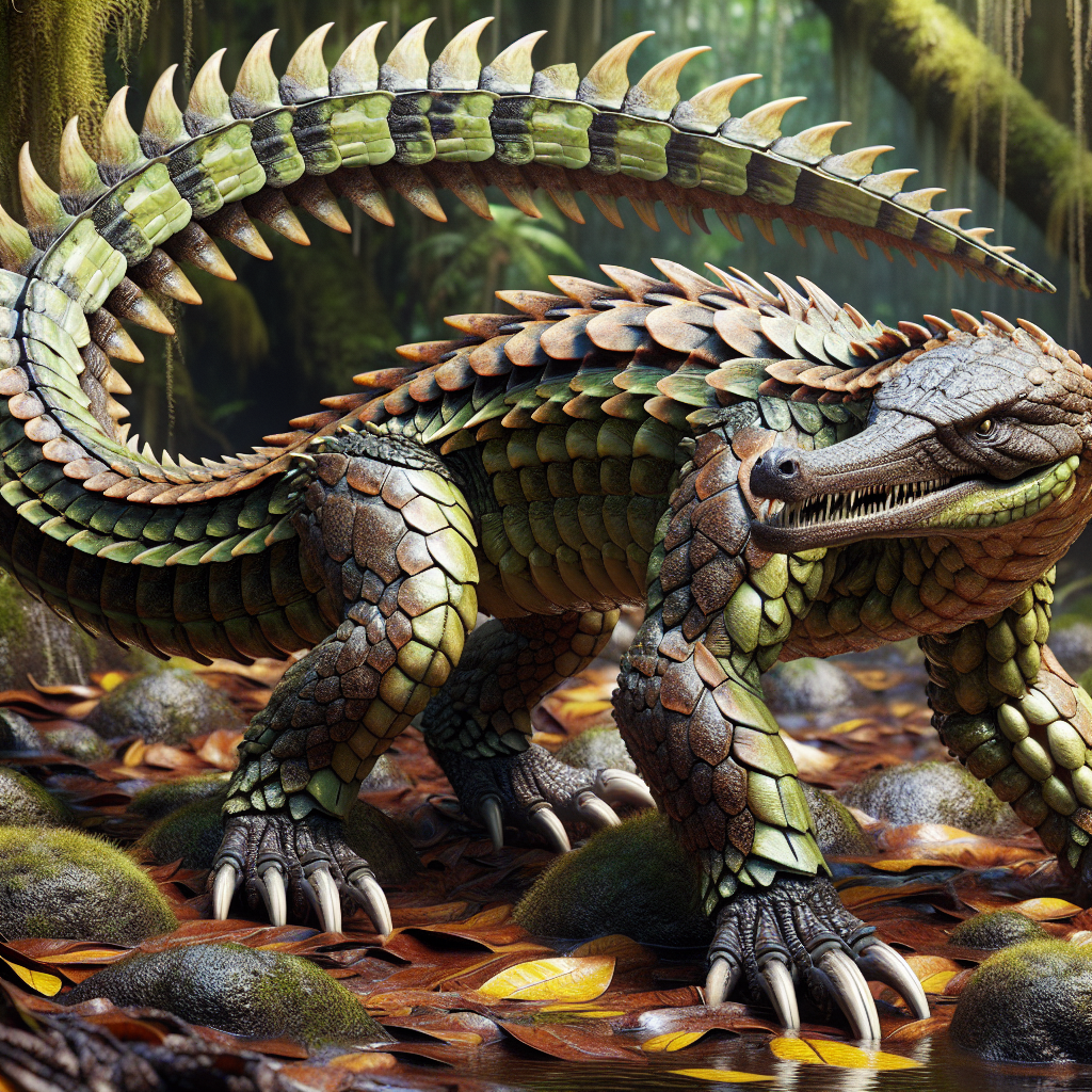 Crocogolin, an AI-generated hybrid of Crocodile and Pangolin