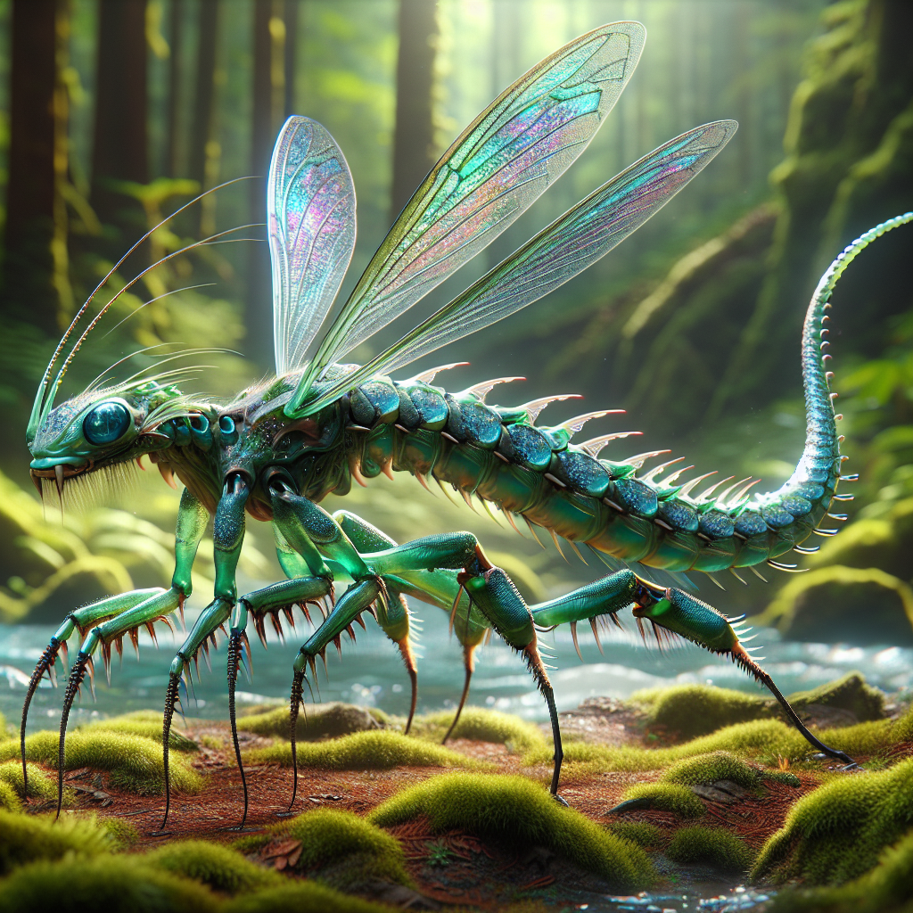 Mosalmander, an AI-generated hybrid of mosquito and Salamander