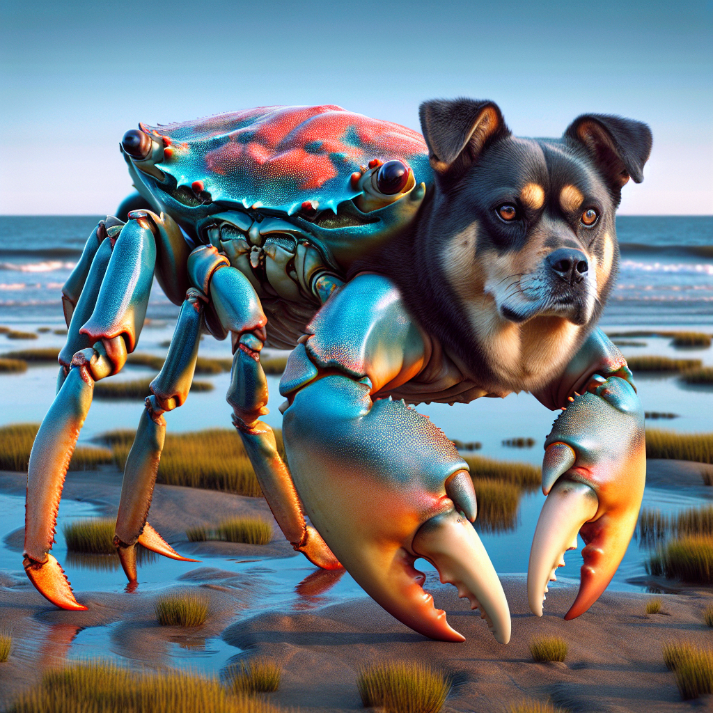 Crabog, an AI-generated hybrid of Crab and dog