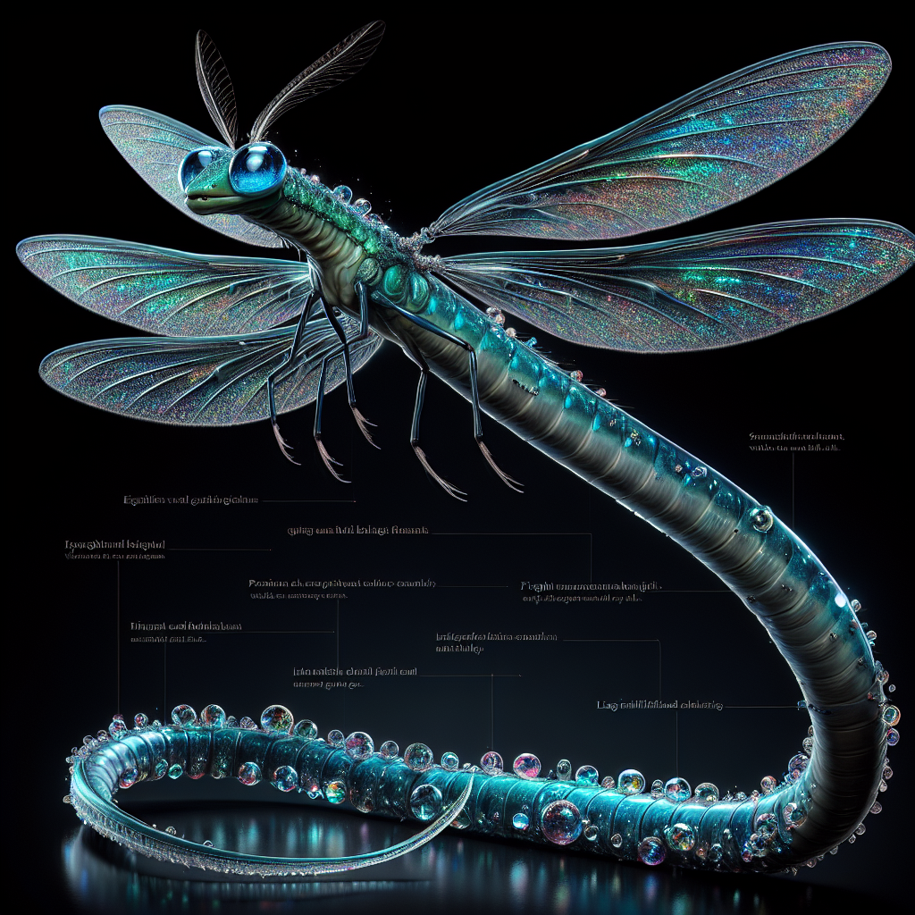 Eelfly, an AI-generated hybrid of Eel and Dragonfly