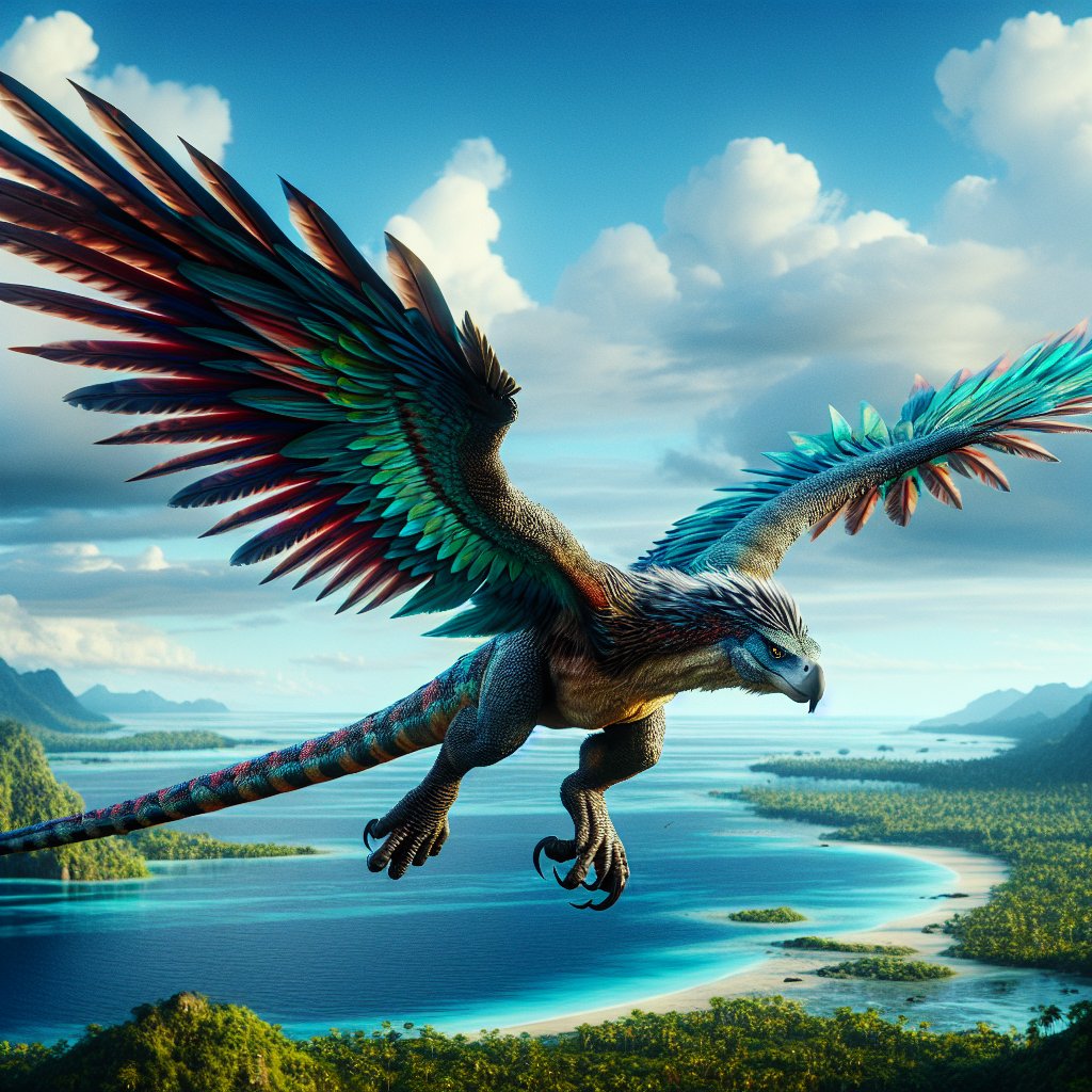 Aquilaurus, an AI-generated hybrid of Eagle and Komodo Dragon