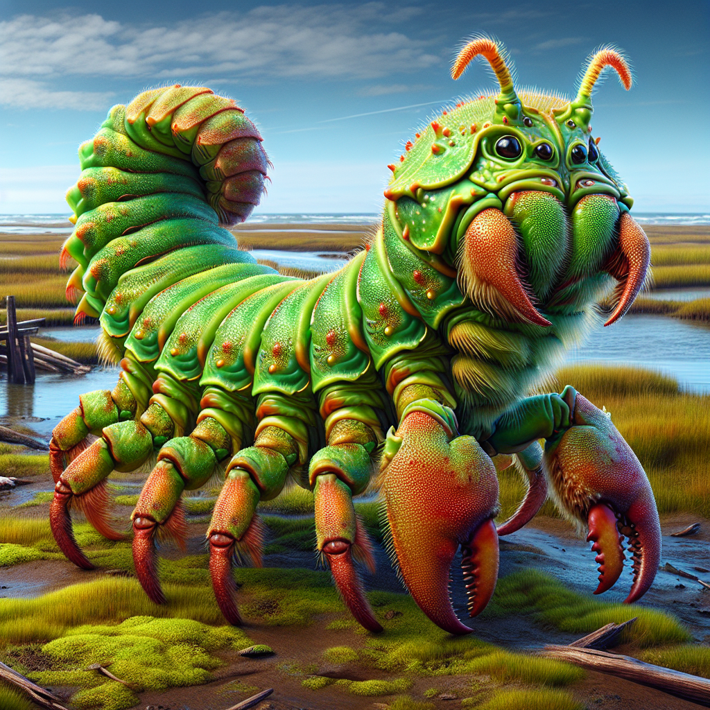 Crabpillar, an AI-generated hybrid of Crab and Caterpillar
