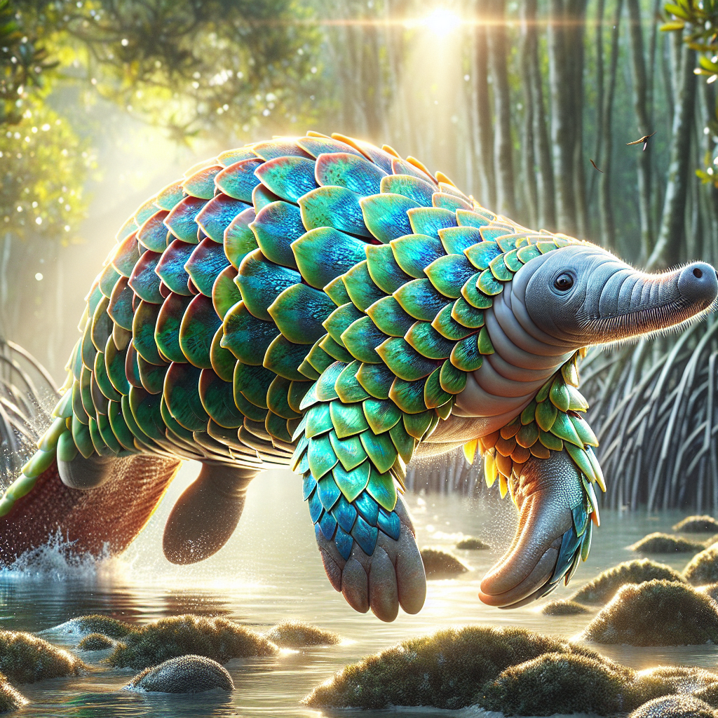 Managolin, an AI-generated hybrid of Manatee and Pangolin