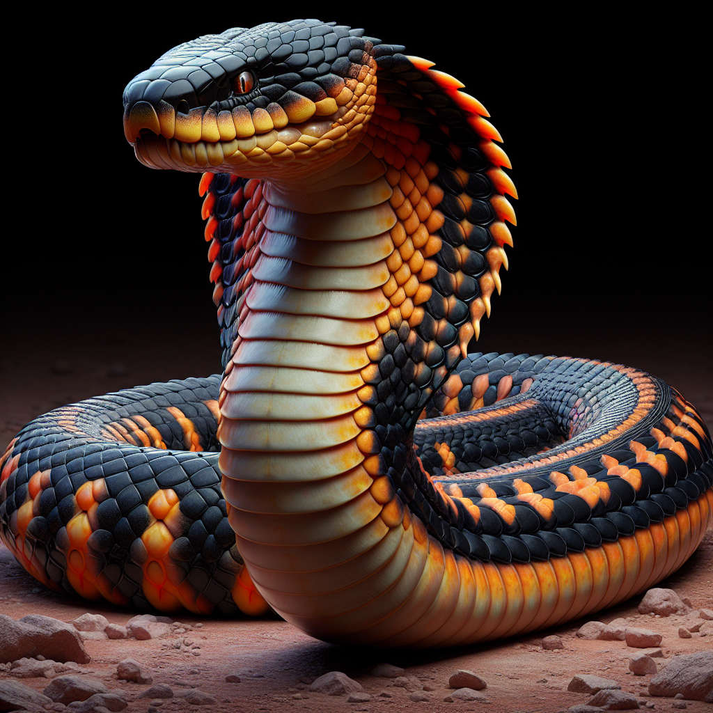 Cobra-Monster, an AI-generated hybrid of Cobra and Gila monster