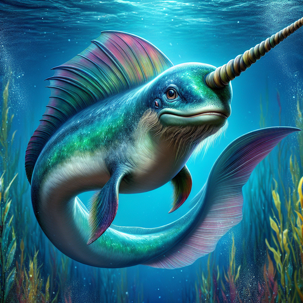 Eelwhal, an AI-generated hybrid of Eel and Narwhal