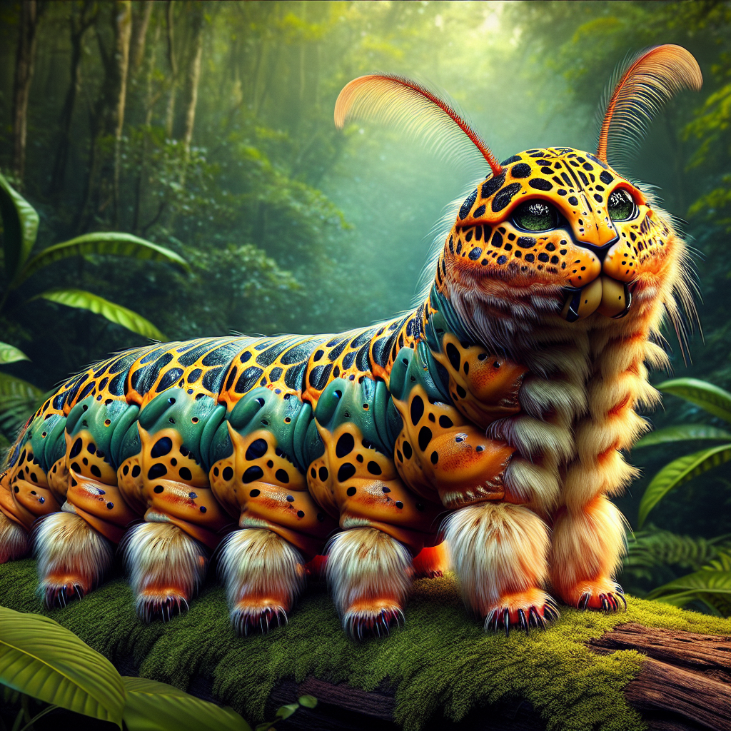 Cheetapillar, an AI-generated hybrid of Caterpillar and Cheetah