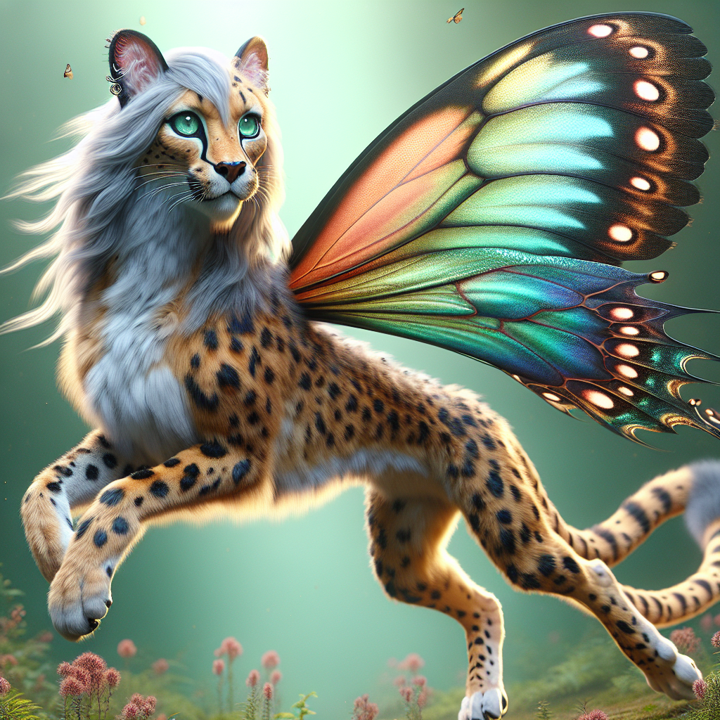 Buttercheetah, an AI-generated hybrid of Butterfly and Cheetah
