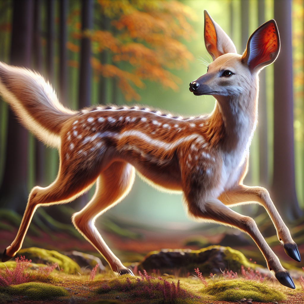 DeerDingo, an AI-generated hybrid of Deer and Dingo