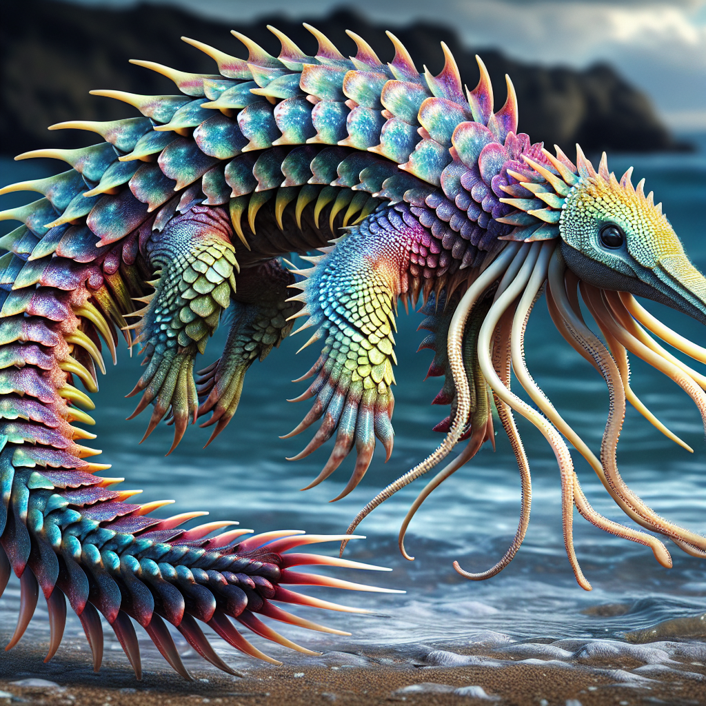Pangquid, an AI-generated hybrid of Pangolin and Squid