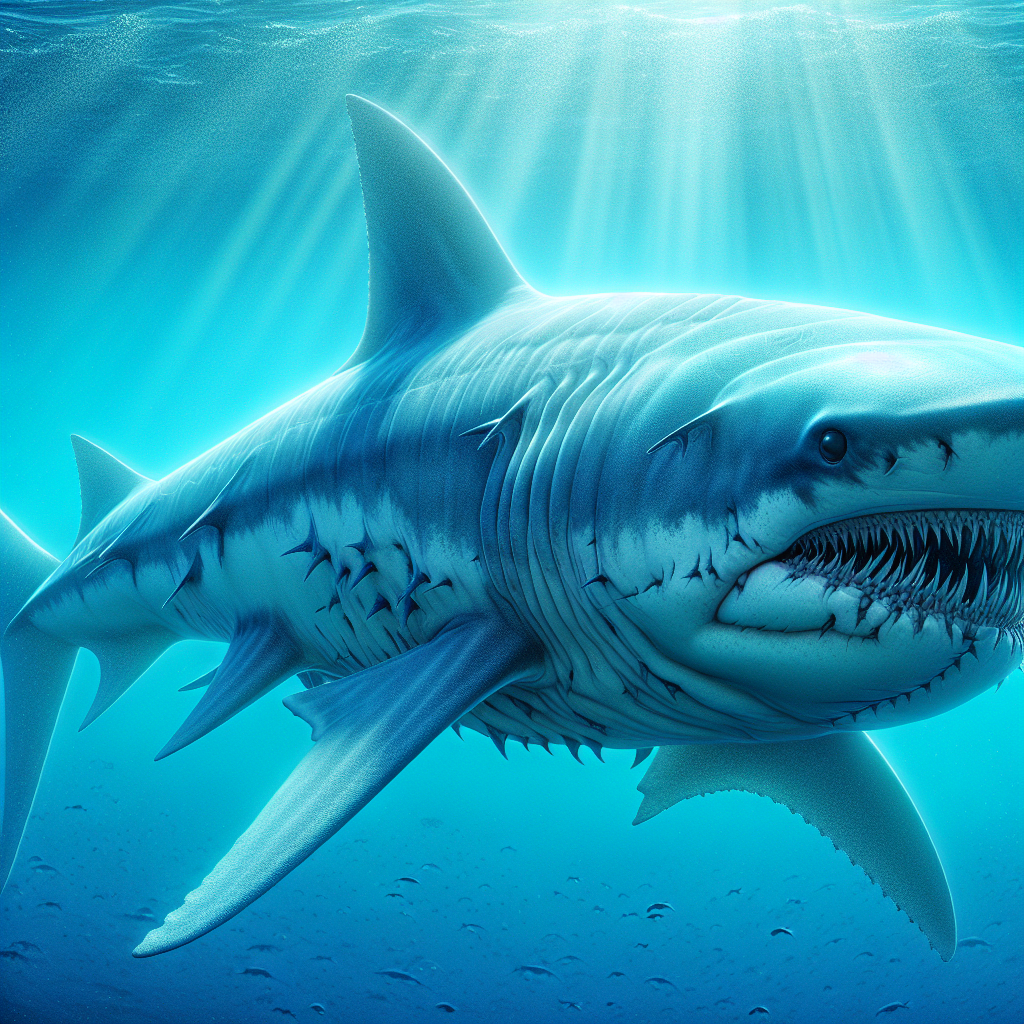 Great Hammerjaw, an AI-generated hybrid of great white shark and Shark