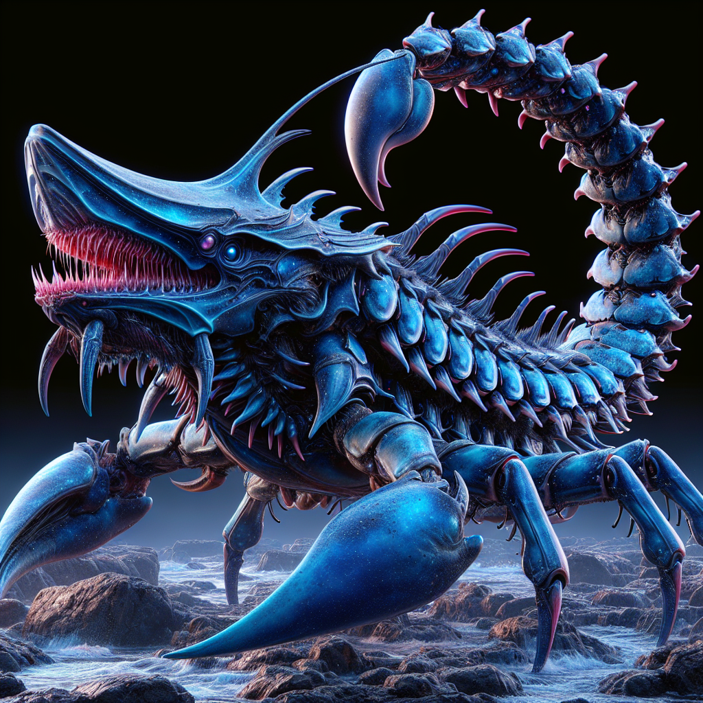 Whalepion, an AI-generated hybrid of Whale and Scorpion