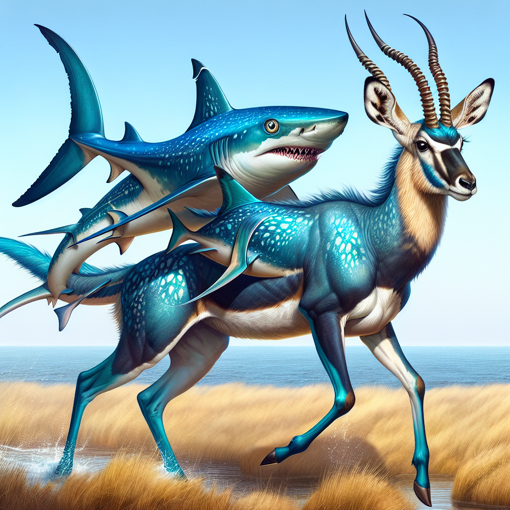 Shantaloupe, an AI-generated hybrid of Shark and Antelope