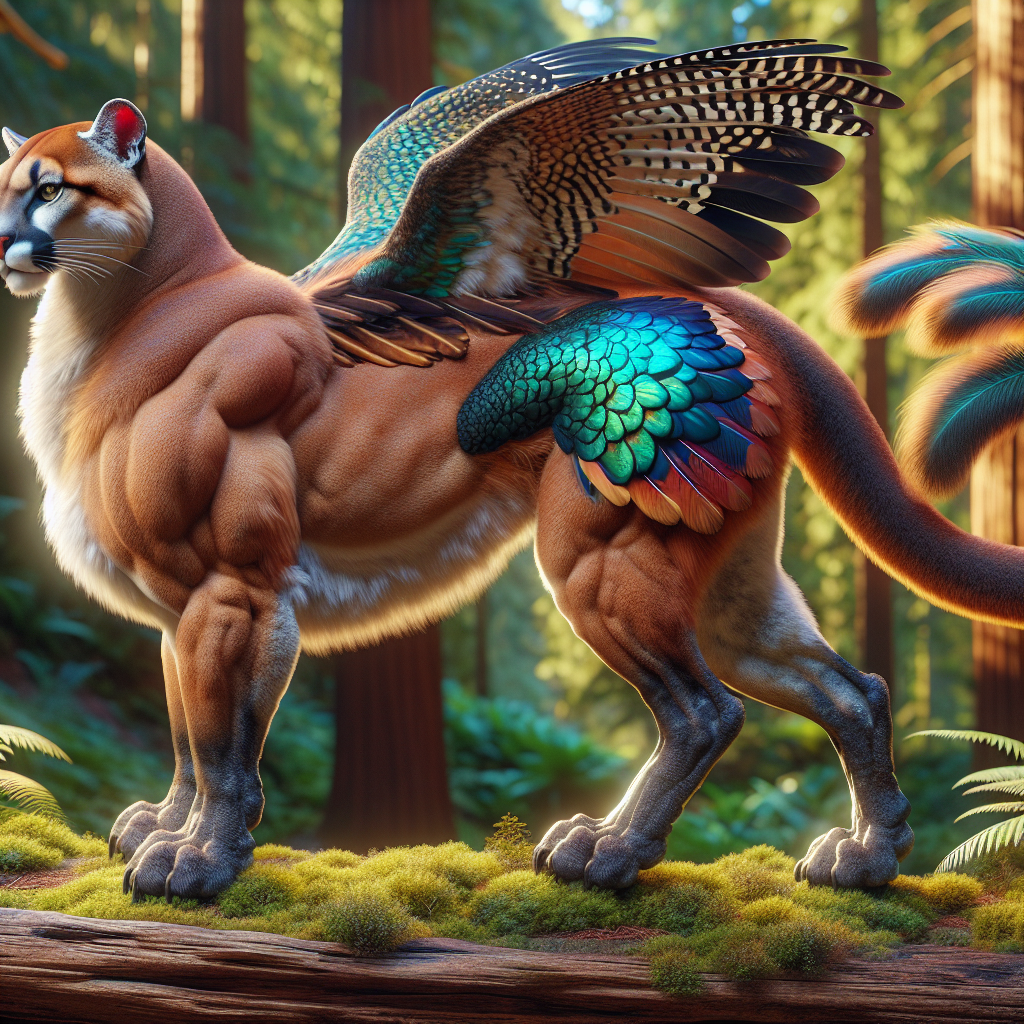 Cougodo, an AI-generated hybrid of Cougar and Dodo