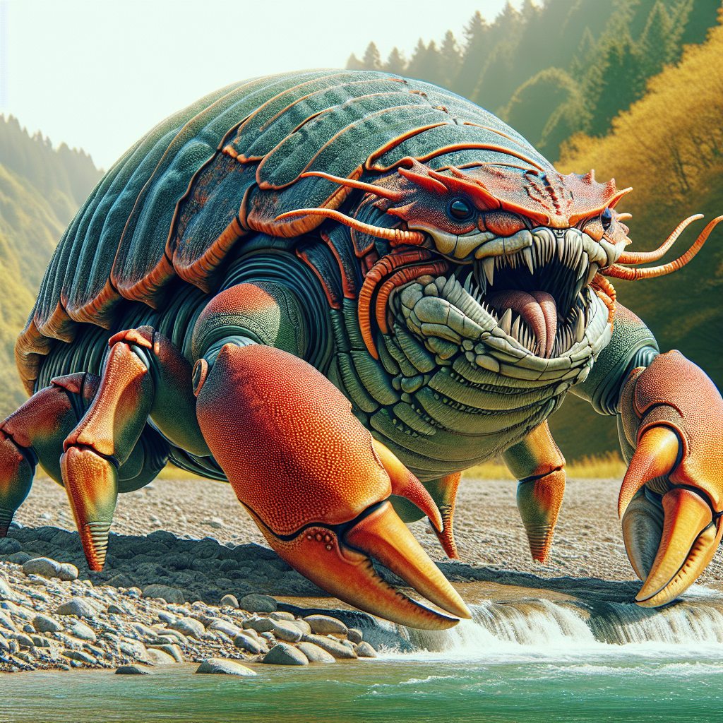 Crabopotamus, an AI-generated hybrid of Crab and Hippopotamus