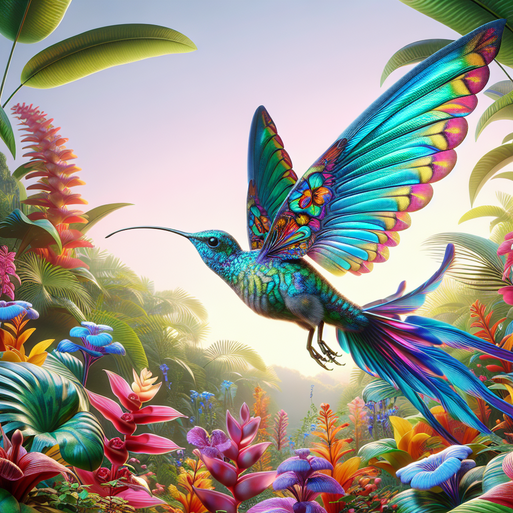 Flutterbird, an AI-generated hybrid of Butterfly and Hummingbird