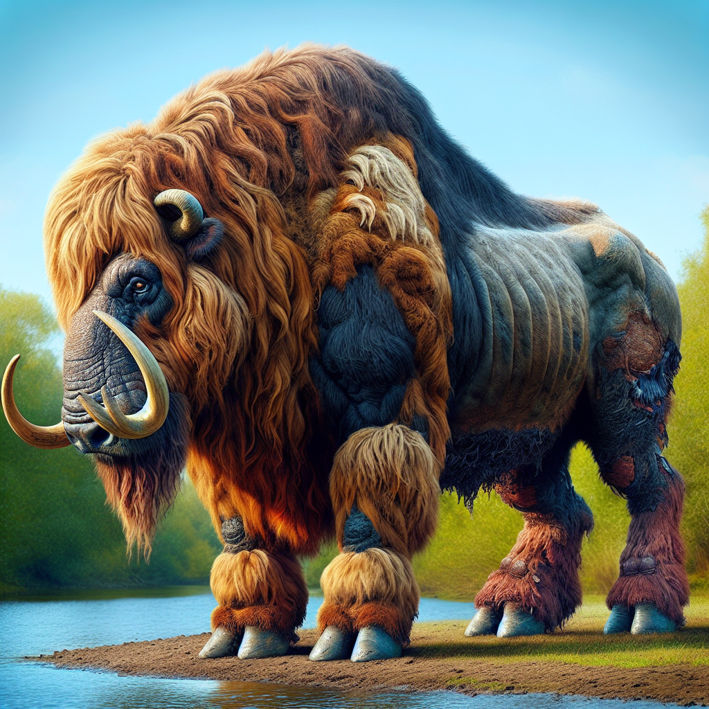 Bisonopotamus, an AI-generated hybrid of Bison and Hippopotamus
