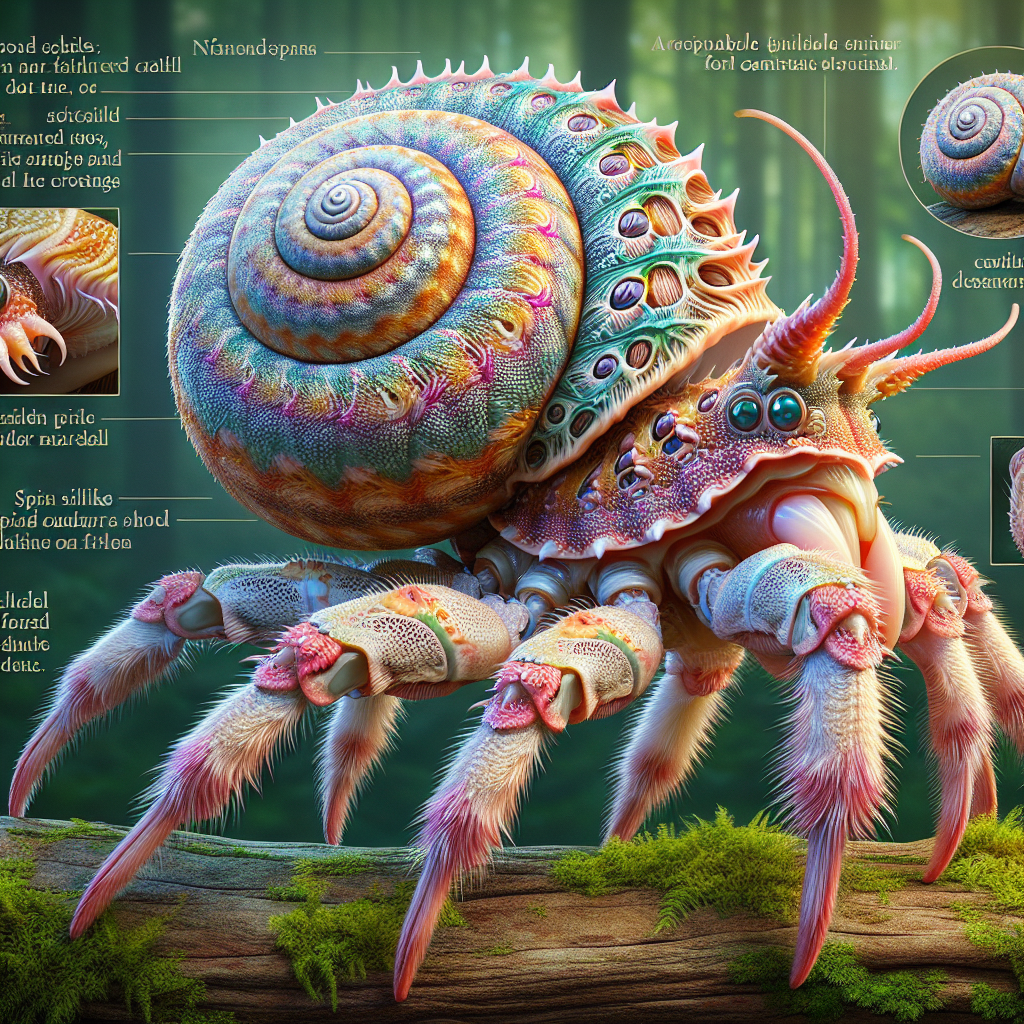 Snidder, an AI-generated hybrid of Snail and Spider