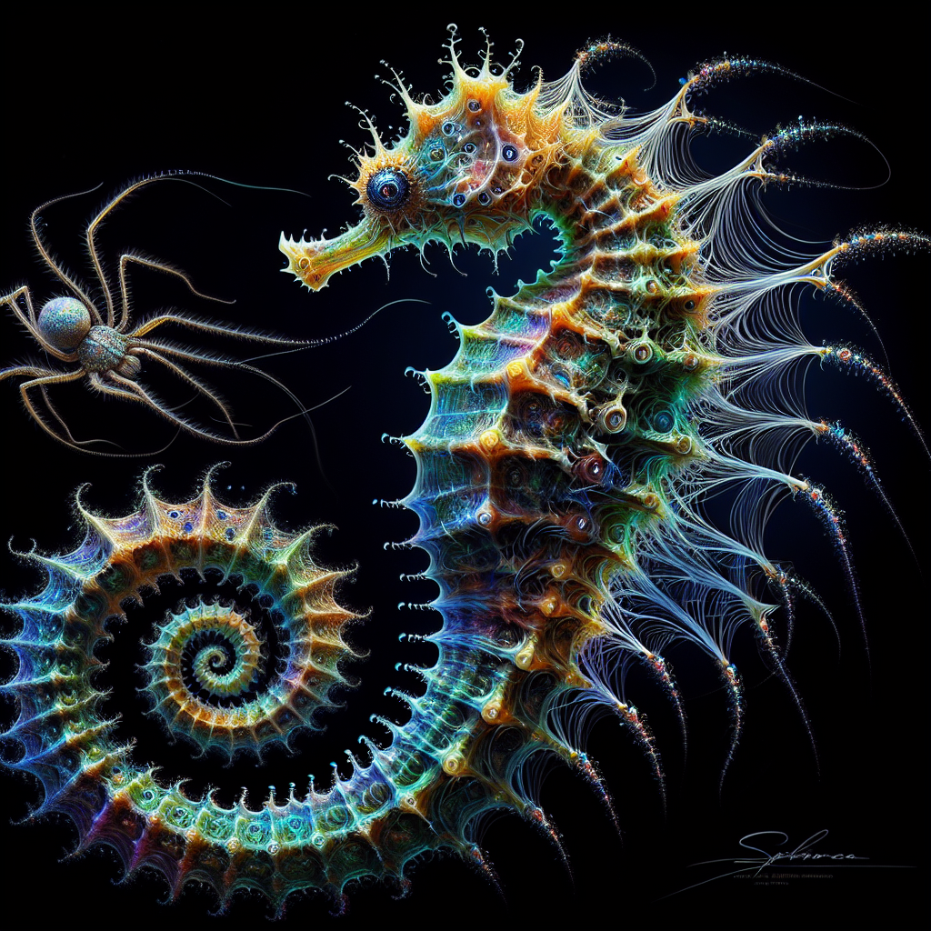 Spirosea, an AI-generated hybrid of Spider and Seahorse