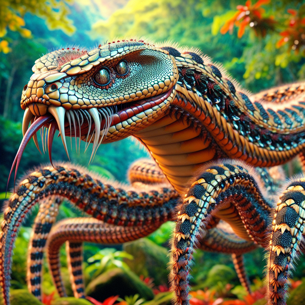 Cobra-Spider, an AI-generated hybrid of Cobra and Spider