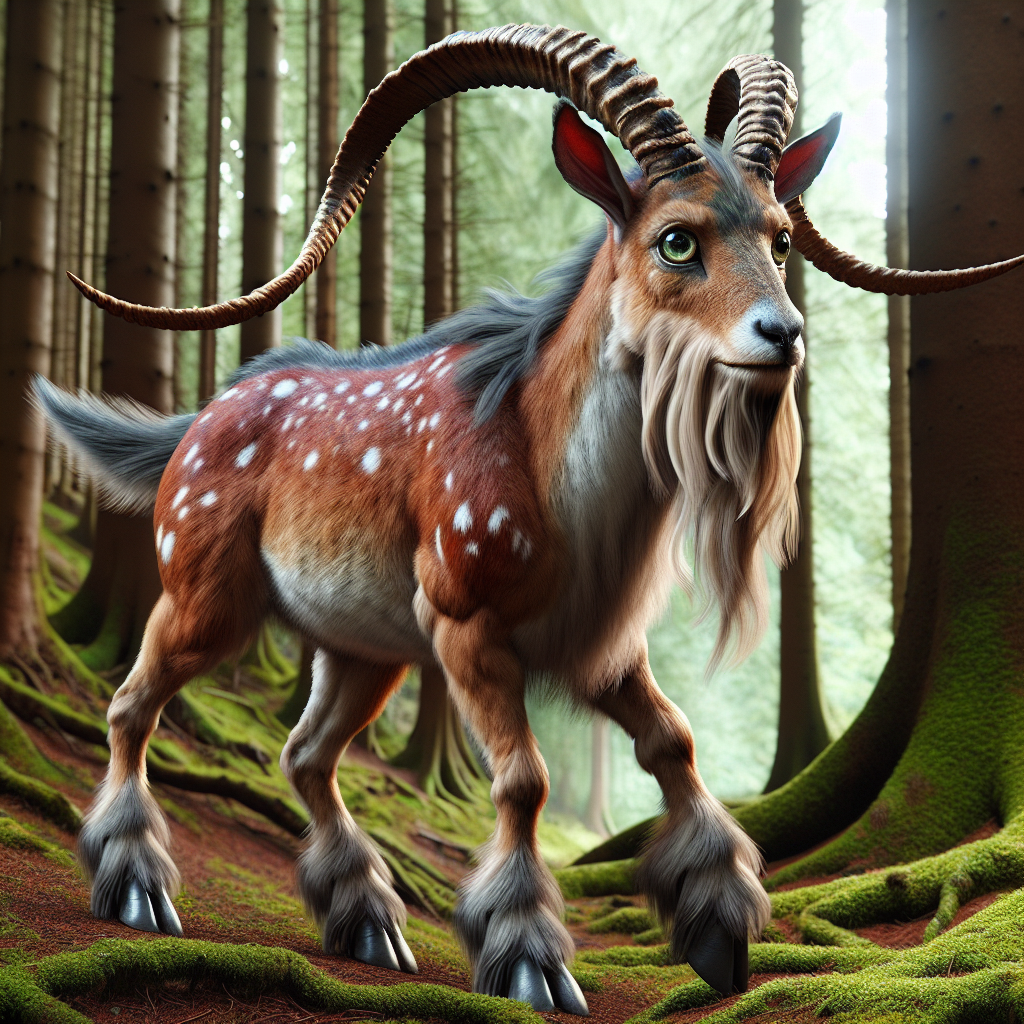 Deergoat, an AI-generated hybrid of Deer and Goat