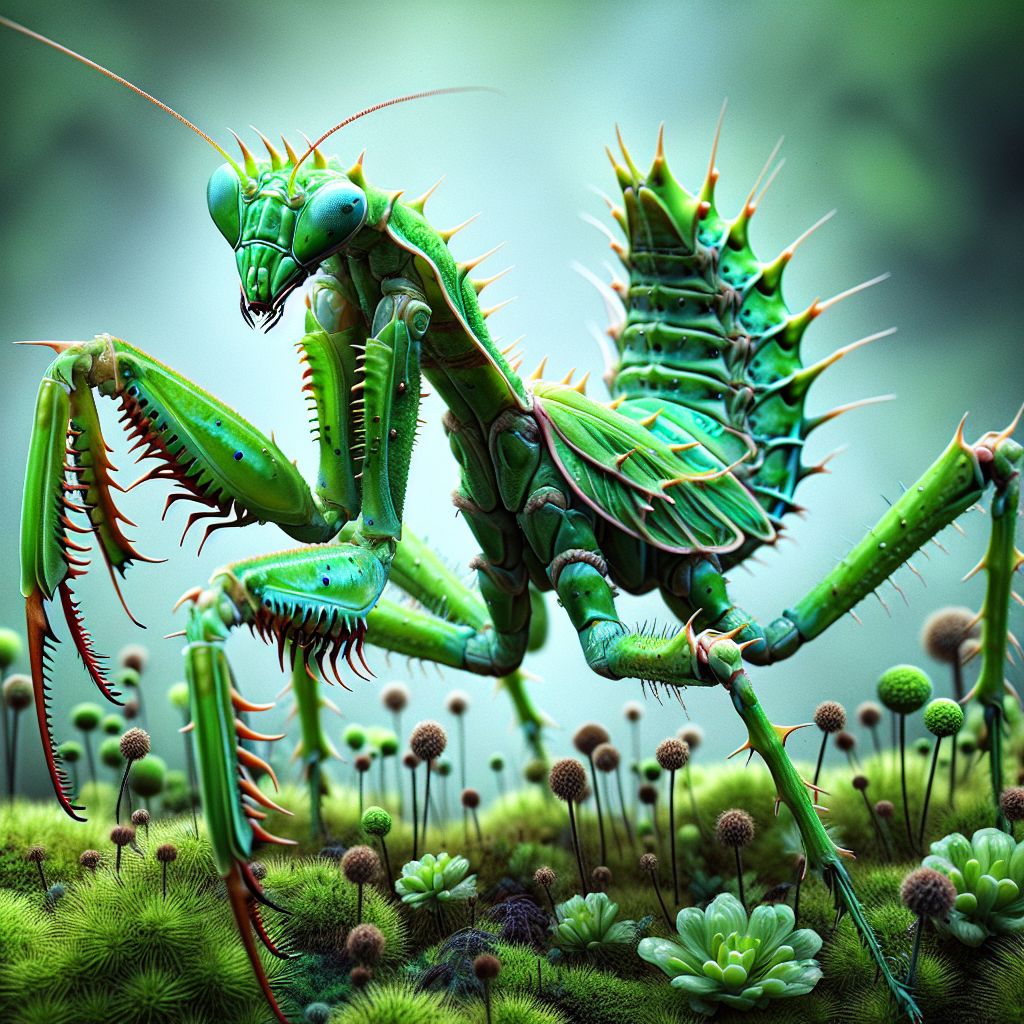 Mantispider, an AI-generated hybrid of Mantis and Spider