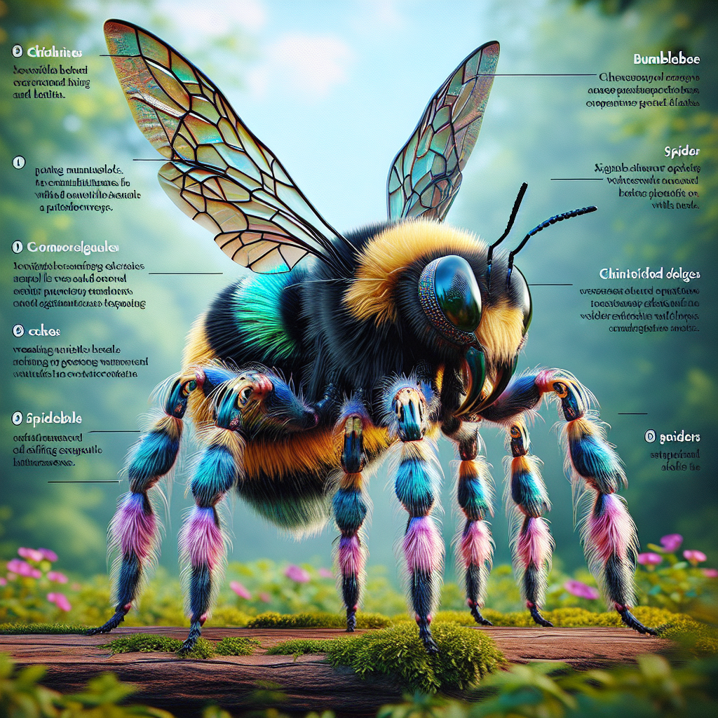 Bumblider, an AI-generated hybrid of Bumblebee and Spider