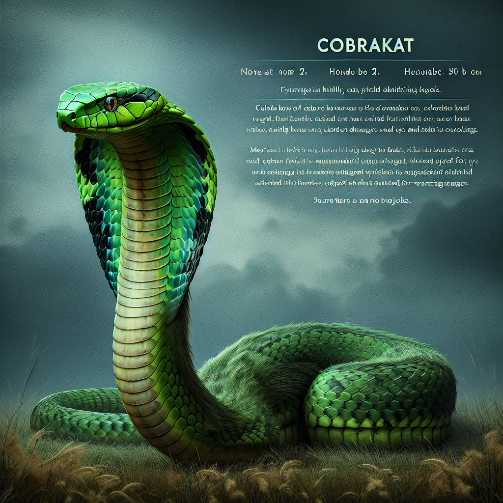 CobraKat, an AI-generated hybrid of Cobra and Meerkat