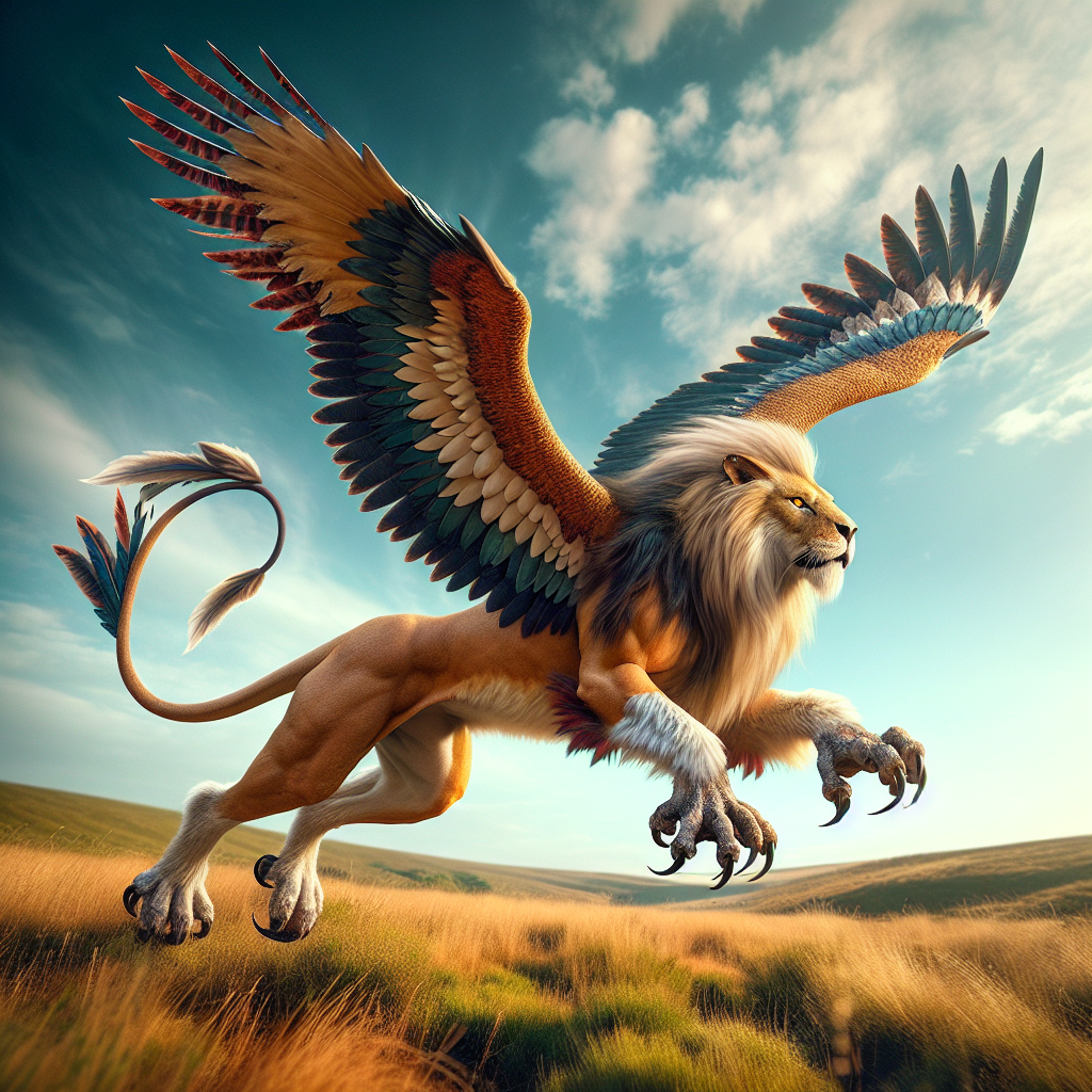 Aquilaeon, hybrid of Bald Eagle and Lion