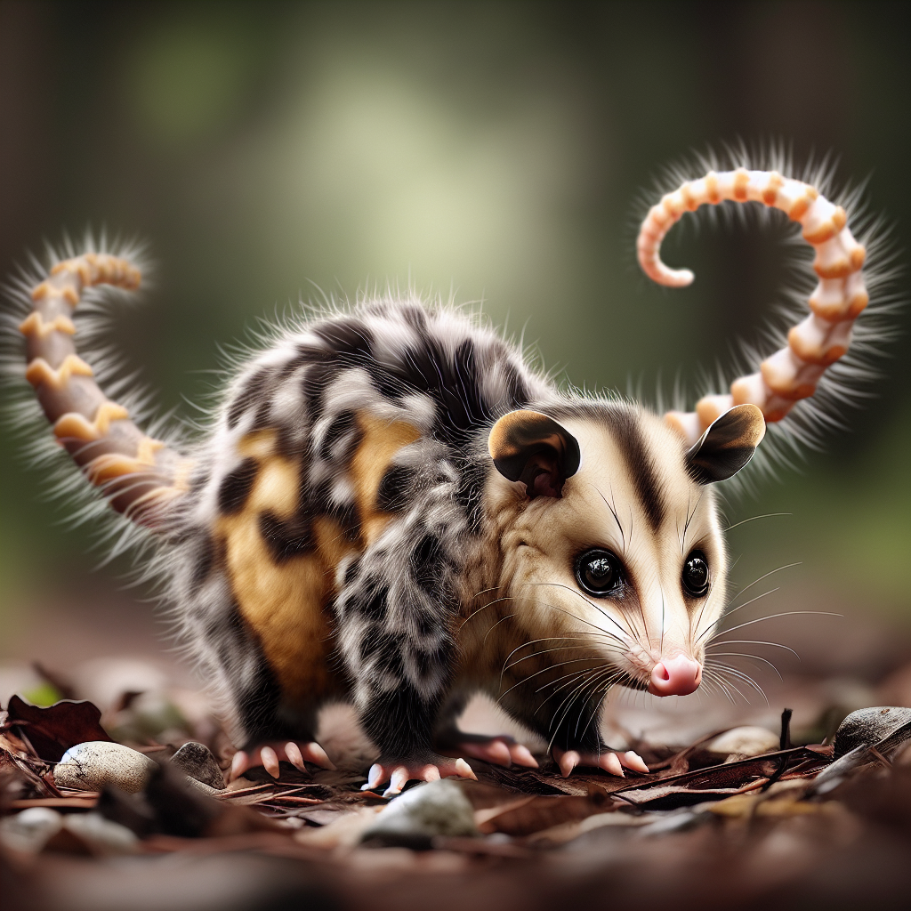 Chippossum, an AI-generated hybrid of Chipmunk and Opossum