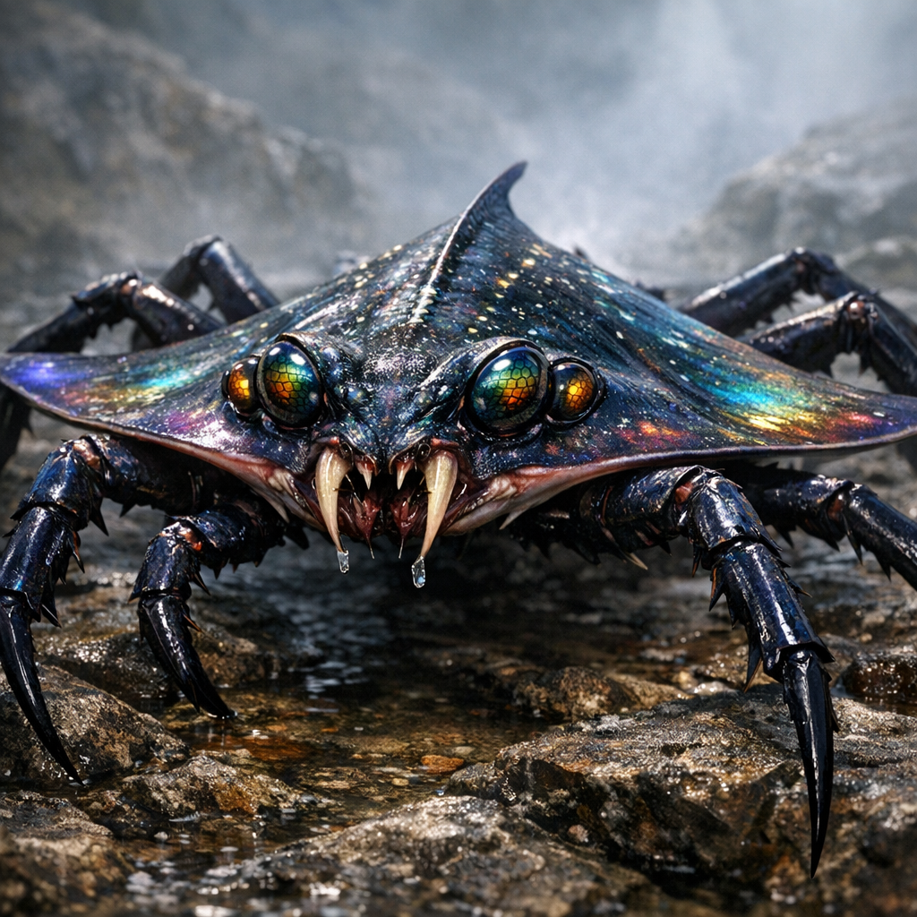 Stingspider, an AI-generated hybrid of Sting Ray and Spider