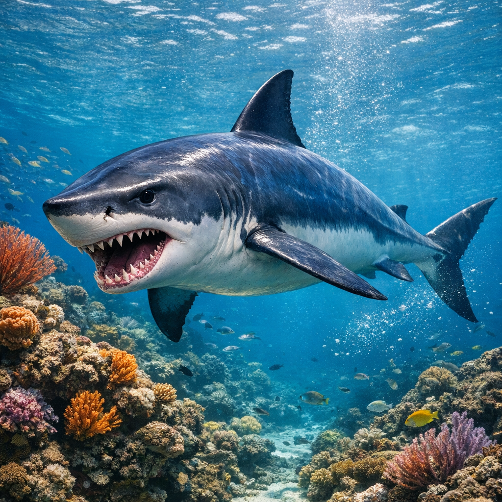 Dolphin Shark, an AI-generated hybrid of Dolphin and great white shark