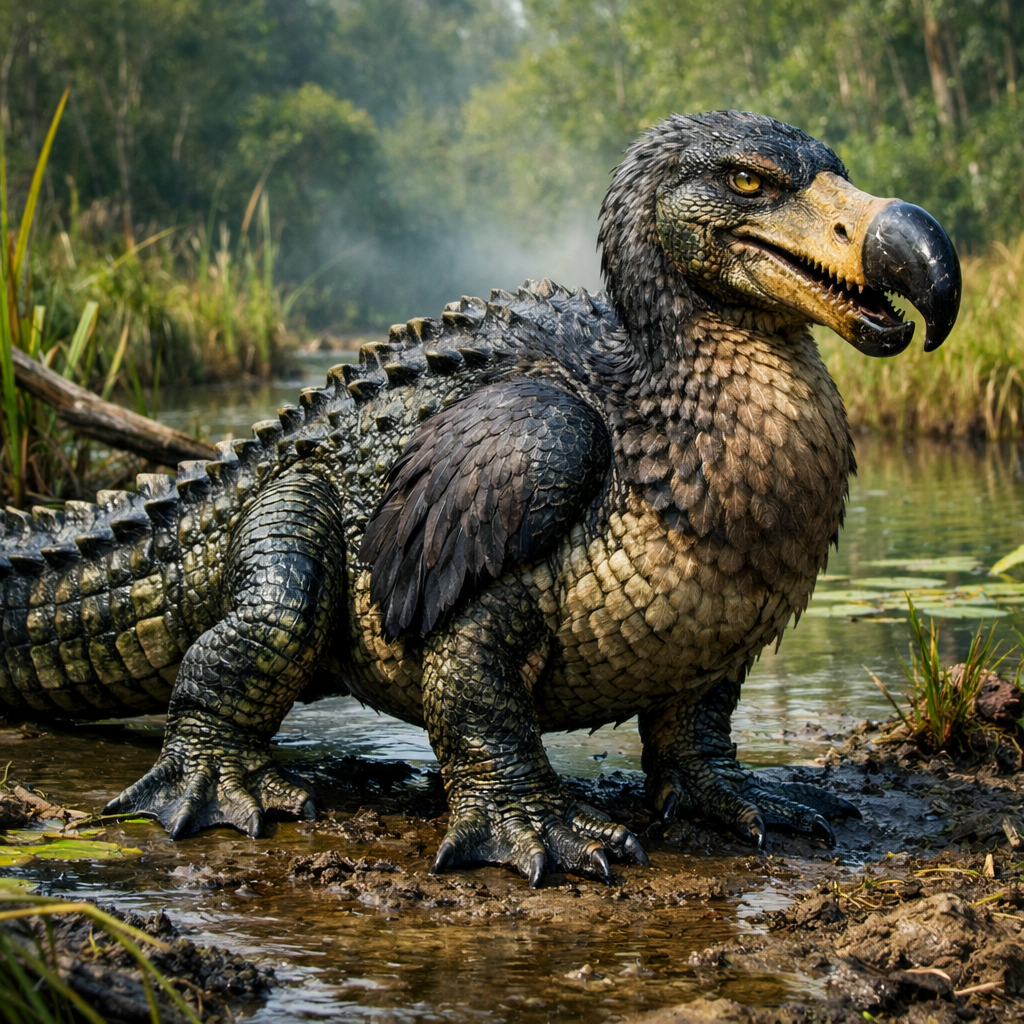 Dalligator, an AI-generated hybrid of Alligator and Dodo