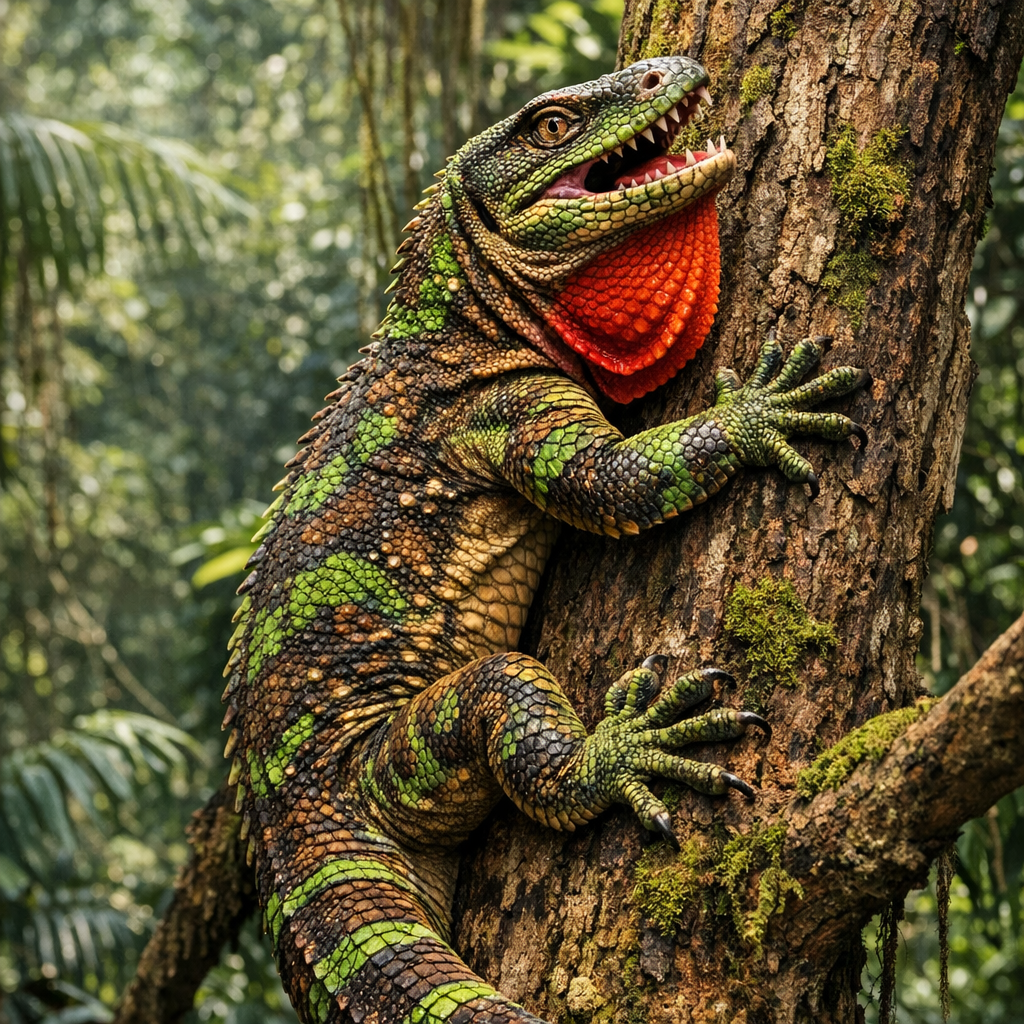 Gecomodo, an AI-generated hybrid of Komodo Dragon and Gecko