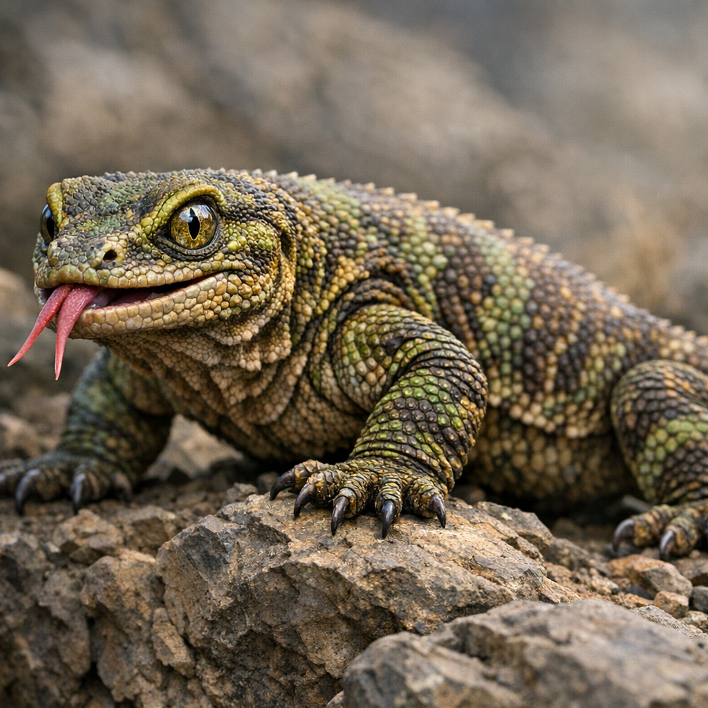 Gekomodo, an AI-generated hybrid of Komodo Dragon and Gecko