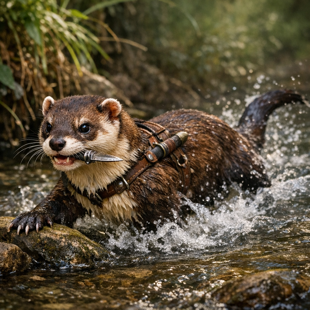 Otterret, an AI-generated hybrid of Otter and Ferret