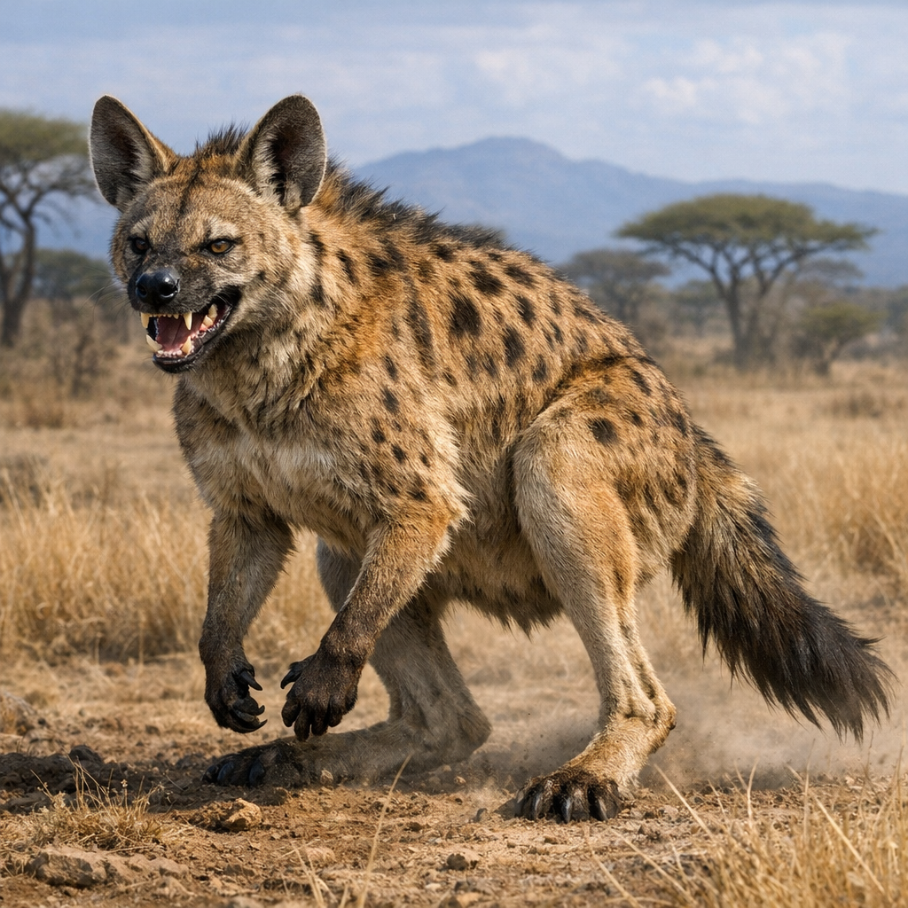 Kangyena, an AI-generated hybrid of Kangaroo and Hyena