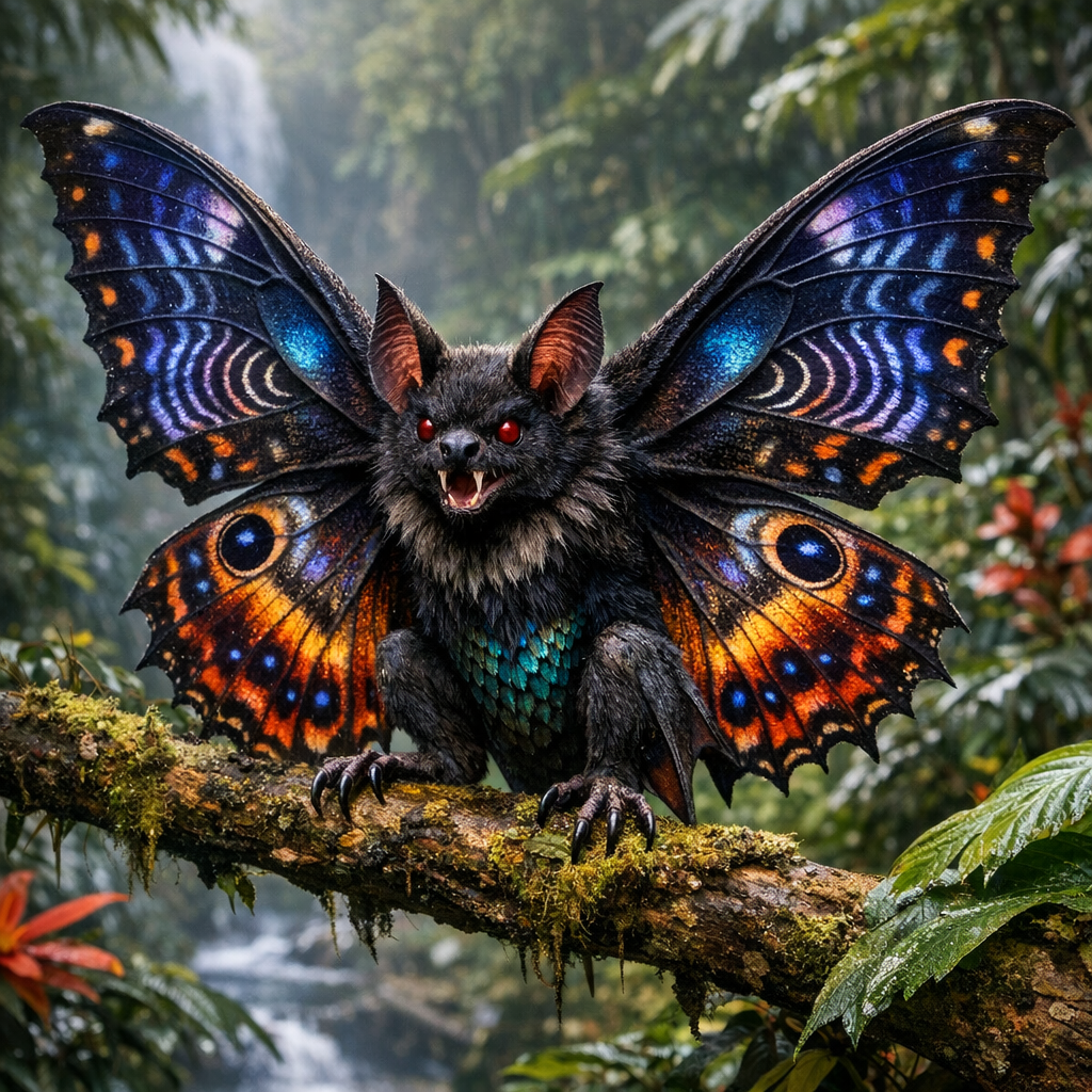 Batutterfly, an AI-generated hybrid of Bat and Butterfly