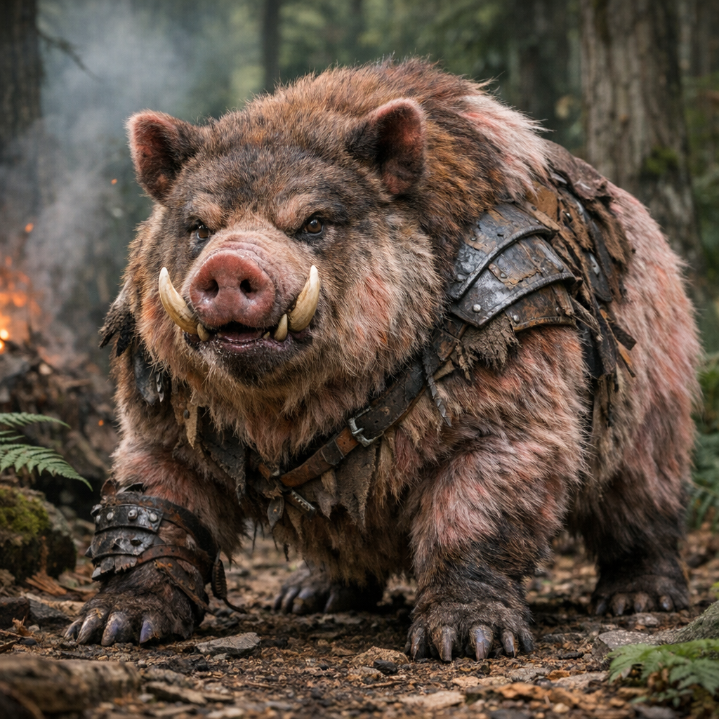 Pigaroo, an AI-generated hybrid of Pig and Bear