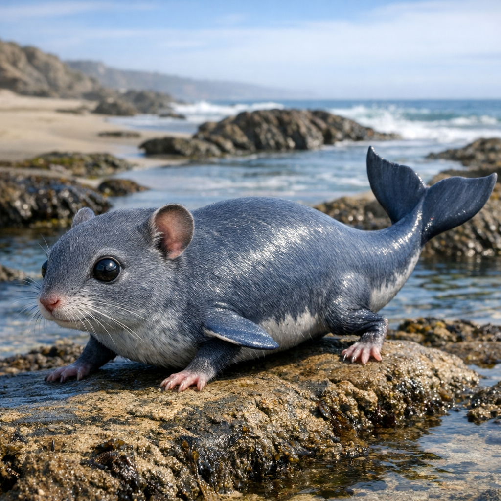 Whalemouse, an AI-generated hybrid of Whale and Mouse