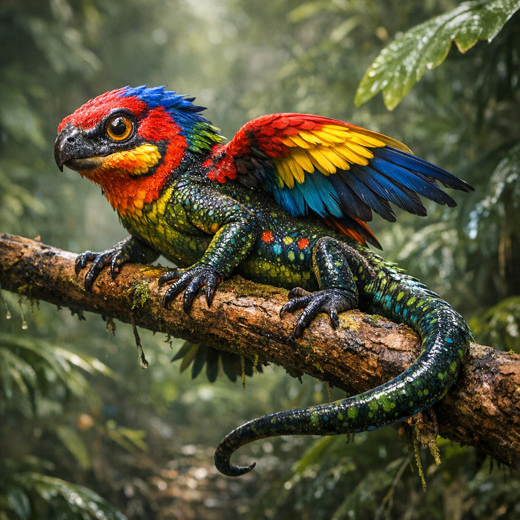 Newparrot, an AI-generated hybrid of Newt and Parrot