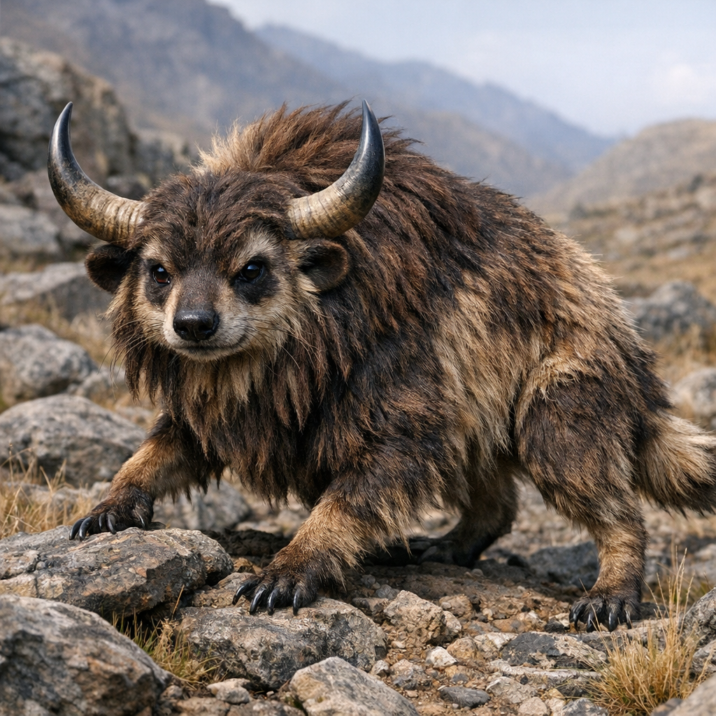 Yeerkat, an AI-generated hybrid of Yak and Meerkat