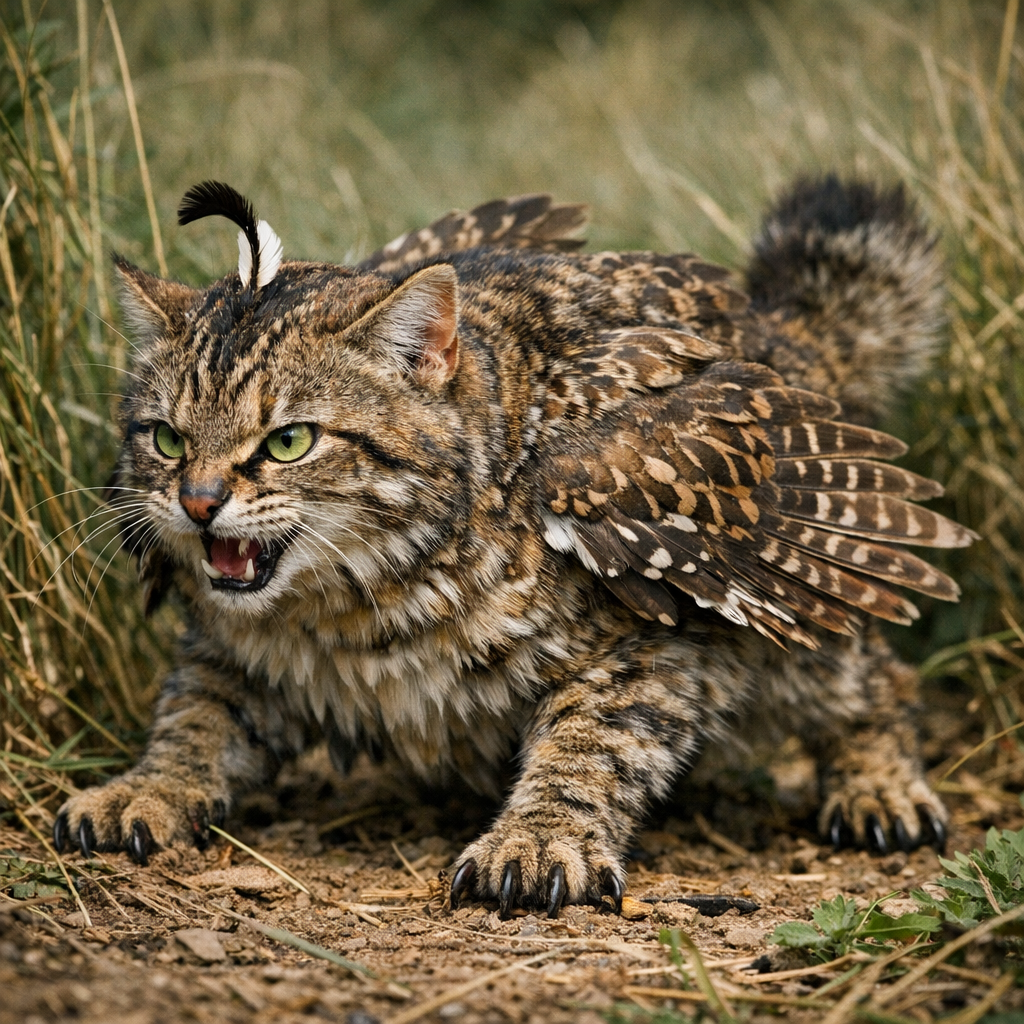 Wildquail, an AI-generated hybrid of Wildcat and Quail